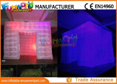 China Custom Inflatable Cube Tent / Led Inflatable Air Tent Trade Show Room for sale