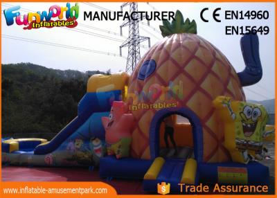 China PVC Tarpaulin Inflatable Combo Games Inflatable Spongebob Bouncer With Slide for sale