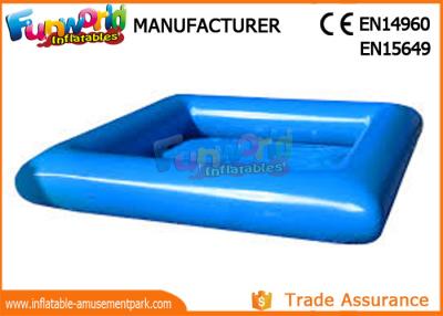 China Large Blue PVC tarpaulin Inflatable Water Pools Square / Round Shape for sale