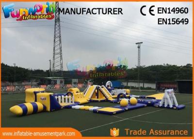 China Anti - UV Giant Aquapark Inflatable Water Parks For Kids And Adults for sale