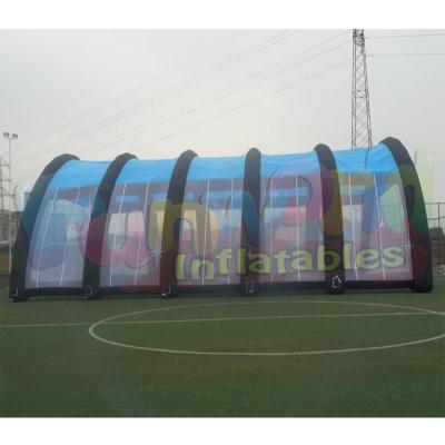 中国 防水および防火効力のあるカスタマイズされた移動式Lnflatableのペイントボールのテント 販売のため