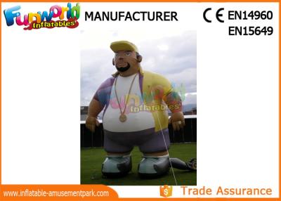 China Oxford Cloth White Advertising Inflatables Man / Blow Up Cartoon Mascot for sale