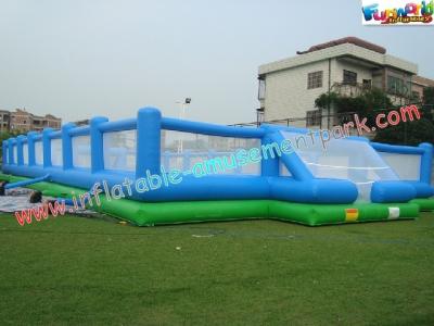 China Giant Inflatable Sports Games Football / Soccer Field With Inflatable Floor for sale