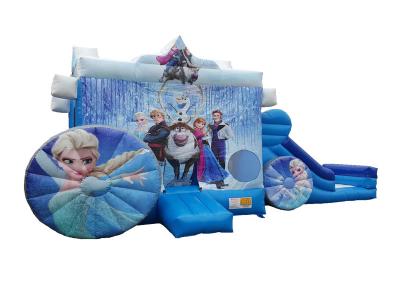 China Children Commercial Bouncy Castles hinchables castillos Inflatable Princess Frozen Carriage Bounce N Slide for sale