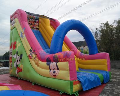 China Disney Mickey Mouse Inflatable Bouncy Slide Commercial Grade PVC Slipping Games for sale
