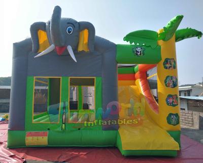 China SGS TUV Inflatable Bouncer Slide / Blow Up Trampoline With Slide Jumping Bouncer for sale