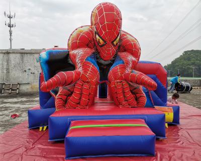 China Commercial Spiderman Inflatable Bouncy Castle Slide Full Printing Combi Bouncer for sale
