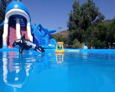 China Juegos combinados inflables del agua de la piscina de la diapositiva de la atracción de la casa de la despedida del tema del océano en venta