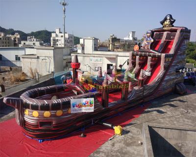 China 18m Inflatable Commercial Pirate Ship Slide  / Blow Up Water Slide for sale