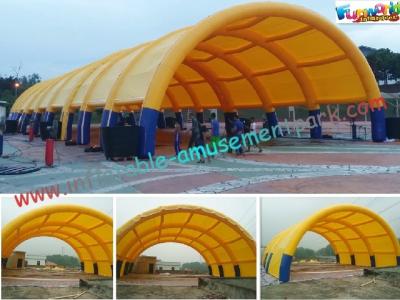 China Waterproof Air Tight Inflatable Party Tent For Wedding Exhibition Yellow for sale