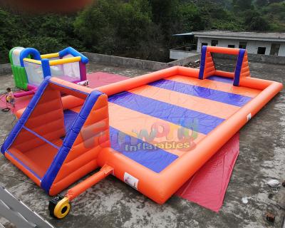 China 16x8 Meter Inflatable Soccer Arena / Inflatable Soap Football Field for sale