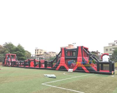 China Carrera de obstáculos inflable de seda gigante de la impresión 0.55m m en venta