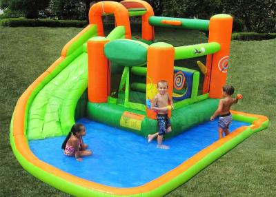China 0.55mm Tarpaulin Plato Pool Slide Inflatable Water Parks for sale