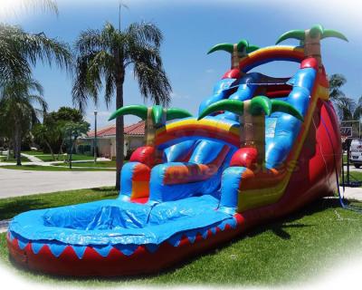 China PVC Tarpaulin Water Pool Combo Commercial Inflatable Slide For Kids for sale