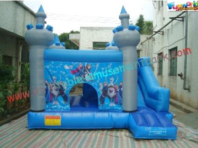China Frozen Inflatable Bounce Houses , Inflatable Frozen Mini Bouncer Slide for sale