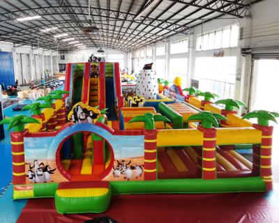 China da selva inflável do parque de diversões de 30x37m castelo de salto do leão-de-chácara à venda
