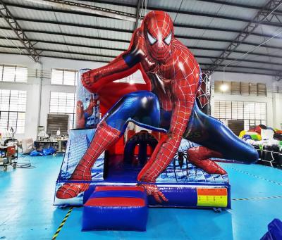 China 1000D Inflatable Super Hero Jumping Bouncy Castle For Hotel for sale