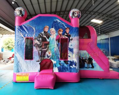 China Frozen Double Slide Bounce House Combos Inflatable Bouncer for sale