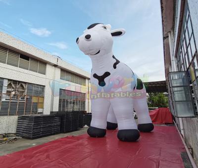 China Milk Cow Air Characters 0.9mm PVC Advertising Inflatables for sale