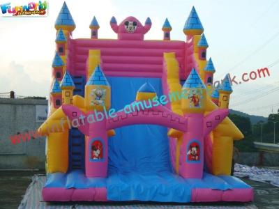 China Cute Mickey Mouse Commercial Inflatable Slide  /  Customized Inflatable Zip Slide Toys for sale