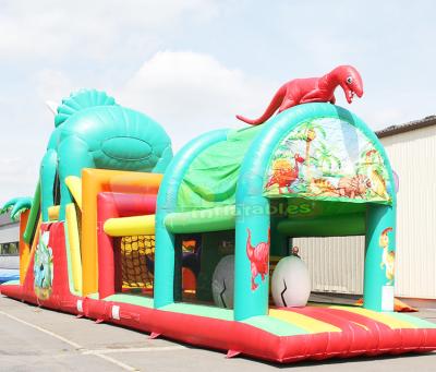 China Animal Bounce House Kids Slides Inflatable Obstacle Course for sale