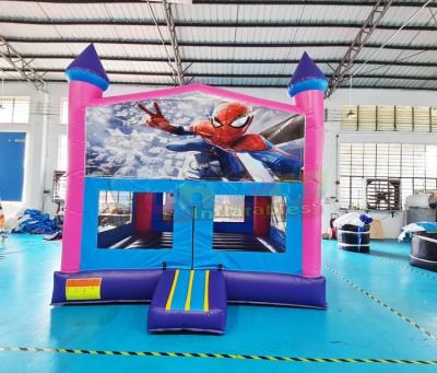 China EN14960 Super Hero Inflatable Castle Bounce House For Advertisement for sale