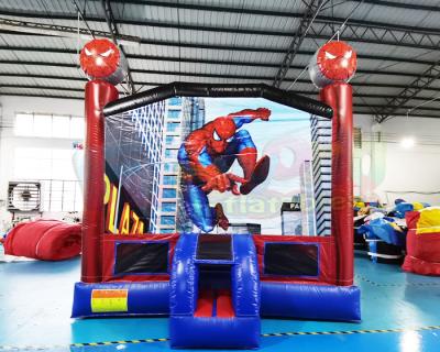 China casa comercial inflável de salto do salto do castelo do super-herói do PVC de 0.55mm à venda