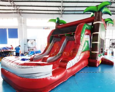 China ROHS Palm Tree Inflatable Bouncer Slide Jumping Bouncy Castle for sale