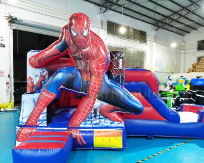 China 1000D Superhero Bounce House Combo Inflatable Jumping Castle for sale
