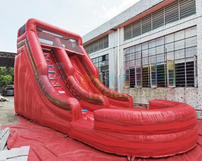 Китай Цвет красных водных горок дома прыжка надувного замка на открытом воздухе раздувных Multi продается