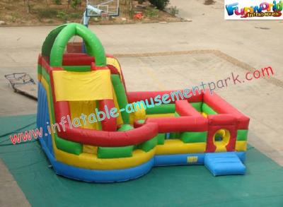 China Waterproof Inflatable Bouncer Slide PVC Tarpaulin For Kids With Strong Handles for sale