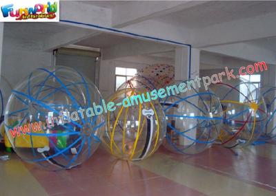 China OEM 0.8mm thick PVC Yellow, Blue Inflatable Zorb Ball with Logo for Lake, Seaside for sale