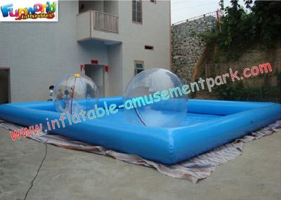 China Blue color 7 x 6 meter PVC tarpaulin Swimming Inflatable Water Pools for zorb ball for sale