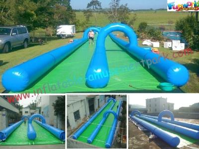 China Custom Double Lane Outdoor Adult Inflatable Water Slide For Play Center / Rental for sale