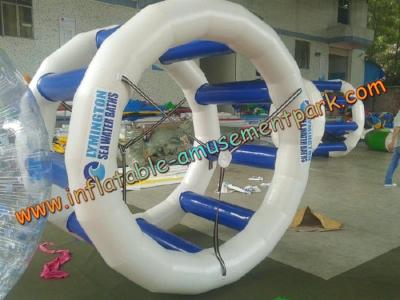 中国 2m 子供のための青く膨脹可能な水ゲーム、膨脹可能な水車および大人 販売のため