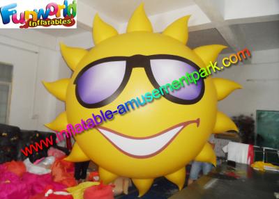 China Modelo inflável da propaganda de Sun, balão inflável amarelo do hélio para o festival à venda