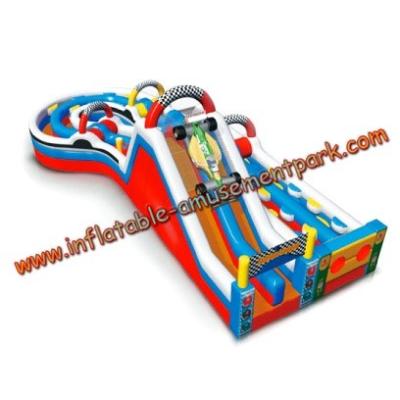 China Colorful Round Combo Obstacle Course Bounce House For Rental for sale