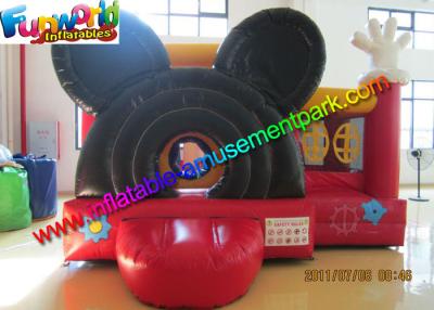 China Mickey Mouse Inflatable Bounce Houses , Small Jumping Castle With Repair Kit for sale