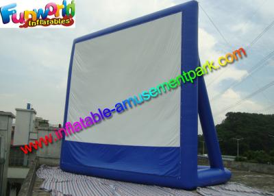 China 11 x 10 Dark Blue Inflatable Movie Screen , Inflatable Projector Screens / Theater for sale
