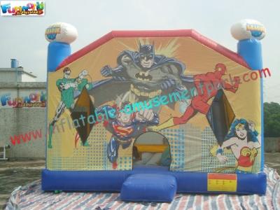 China Indoor  / Outdoor Inflatable Bouncer Slide Fire Retardant Justice League for sale
