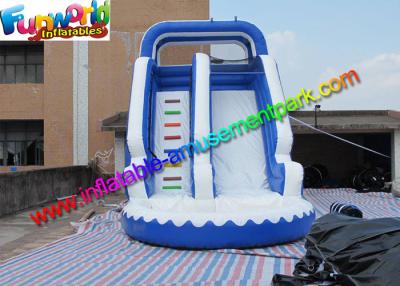 China Kids inflatable water slide , Blue Inflatable Wet Slide Combo Game for sale