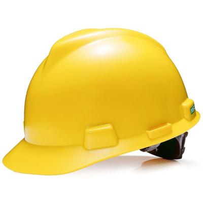 China HPPE  Abs Engineering Yellow Construction Worker Helmet 64cm for sale