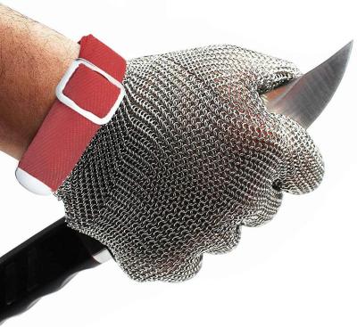 China 304L Butchers Wire Mesh Cutting Gloves For Knife Polishing for sale
