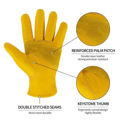 China Choque anti pegado zurriago auténtico de los guantes de Split Leather Work del conductor del puño del 100% en venta