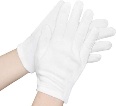 China 20g Inspection Parade Mens White Cotton Uniform Gloves 21*11cm for sale