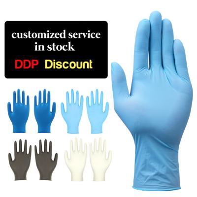China 100% Nitrile Exam Disposable Medical Gloves Latex Free 3mil EN455 for sale