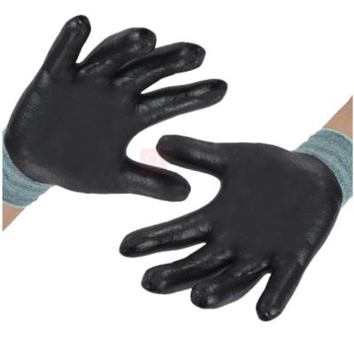 China Impact Cut Level 5 Nitrile Dipped Cut Resistant Gloves 28cm For Gardening for sale