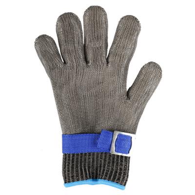 China 25CM 5 Finger Safety Metal Mesh Gloves Cut Protection for sale