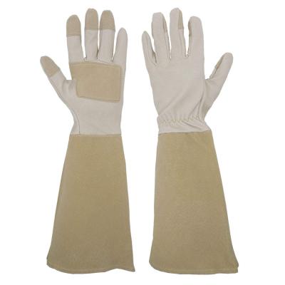 China Thornproof Leather Gauntlet Gardening Gloves for sale