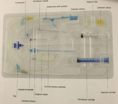 China Kit de catéter venoso central de Luer Lock grado médico 1-150 ml/h transparente en venta